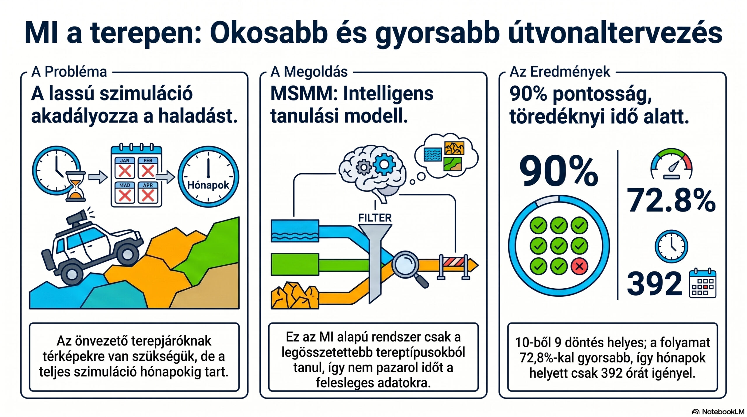 Hogyan tanulnak meg az önvezető autók terepen navigálni? Egy új, mesterséges intelligenciával támogatott módszer a gyorsabb útvonaltervezésért 