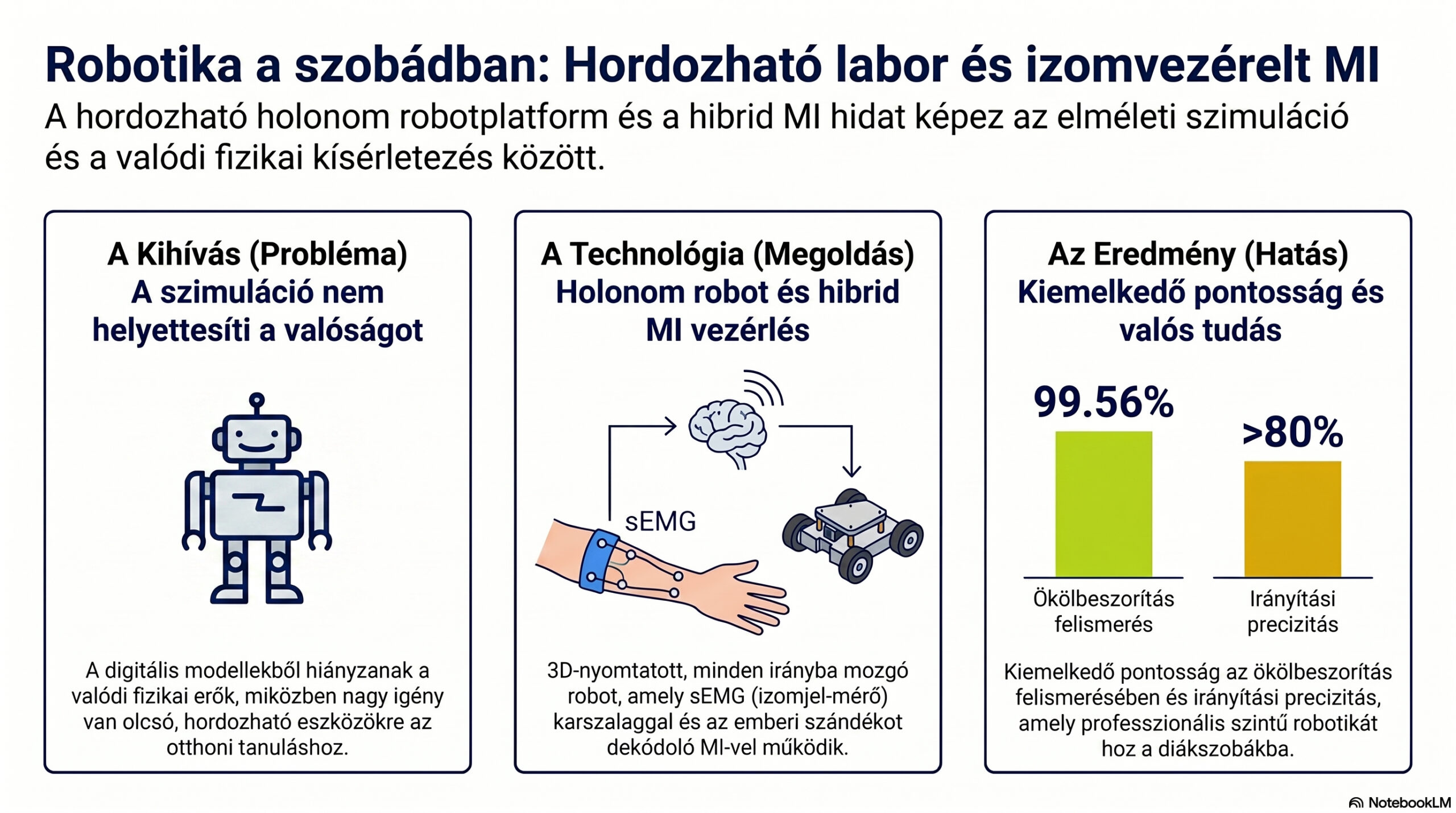 Izomjelekkel irányított, minden irányba mozgó oktatórobot: Új korszak az otthoni mérnökképzésben